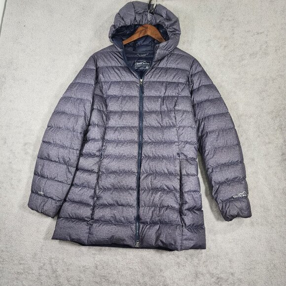 Eddie Bauer 80% Down Women's M Down Insulated Hooded Full Zip Puffer Coat - Picture 1 of 10